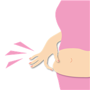 女性のお腹のイラスト